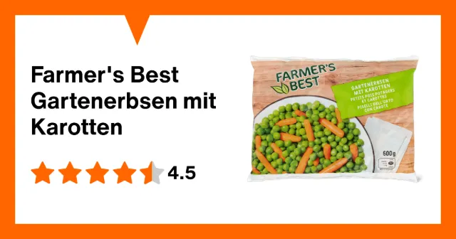 Produktbild zu Farmer's Best Gartenerbsen mit Karotten