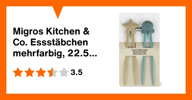 Produktbild zu Migros Kitchen & Co. Essstäbchen mehrfarbig, 22.5cm