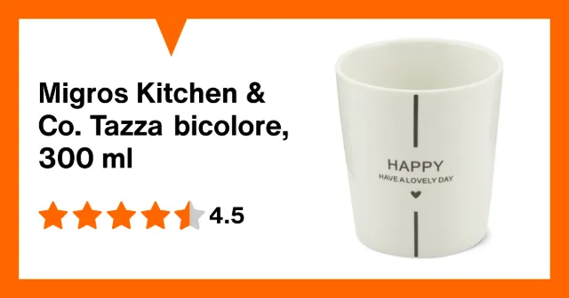 Produktbild zu Migros Kitchen & Co. Tazza bicolore, 300 ml
