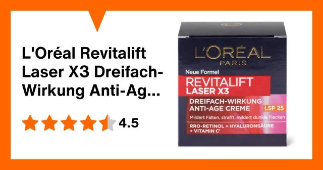 Produktbild zu L'Oréal Revitalift Laser X3 Dreifach-Wirkung Anti-Age Tagescreme LSF 25