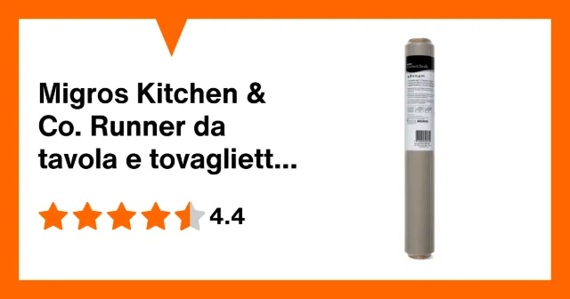Immagine del prodotto Migros Kitchen & Co. Runner da tavola e tovagliette di carta grigio talpa, 0,4 x 4,8 m