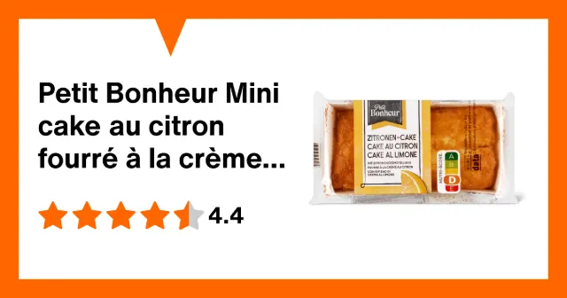 Immagine del prodotto Petit Bonheur Mini cake au citron fourré à la crème au citron