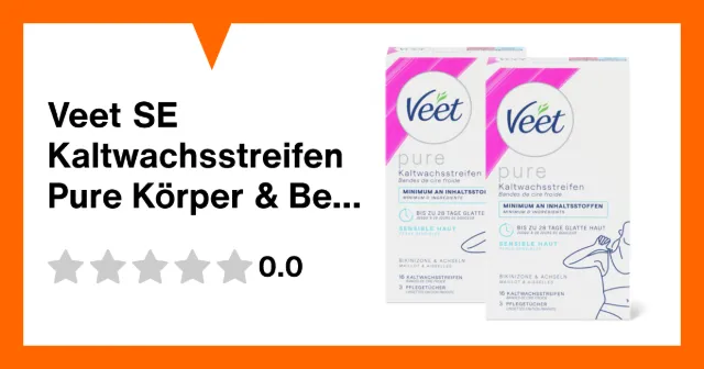 Produktbild zu Veet SE Kaltwachsstreifen Pure Körper & Beine, Sensitiv