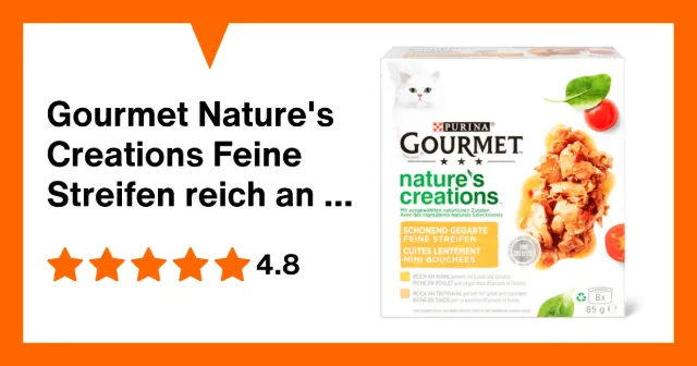 Image du produit Gourmet Nature's Creations Feine Streifen reich an Huhn und Truthahn
