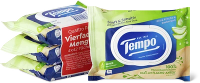 Image du produit Tempo Lingettes douces pour peaux sensibles Aloe vera