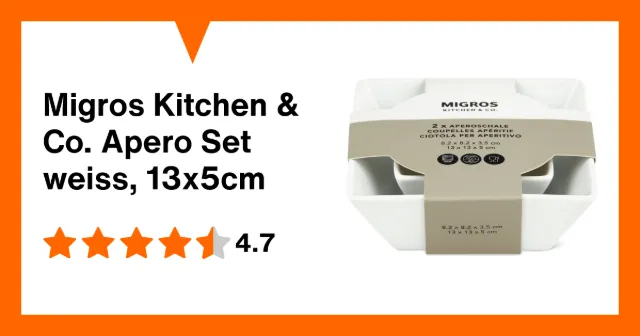 Produktbild zu Migros Kitchen & Co. Apero Set weiss, 13x5cm