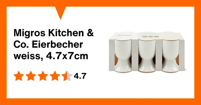 Produktbild zu Migros Kitchen & Co. Eierbecher weiss, 4.7x7cm