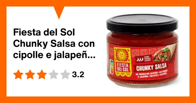 Immagine del prodotto Fiesta del Sol Chunky Salsa con cipolle e jalapeños, piccante