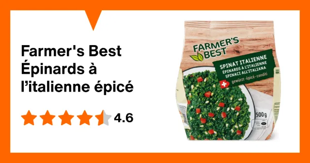 Produktbild zu Farmer's Best Épinards à l’italienne épicé