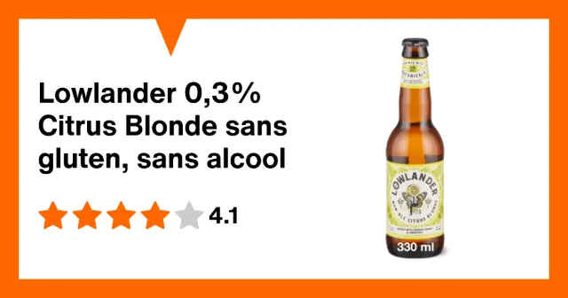 Image du produit Lowlander 0,3% Citrus Blonde sans gluten, sans alcool