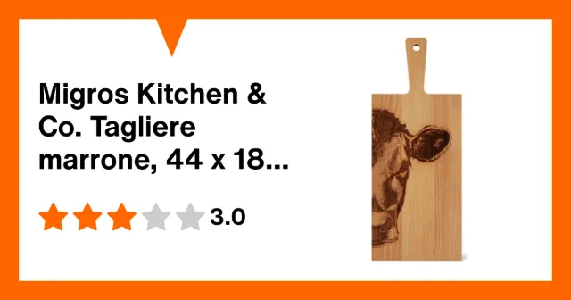 Produktbild zu Migros Kitchen & Co. Tagliere marrone, 44 x 18 cm