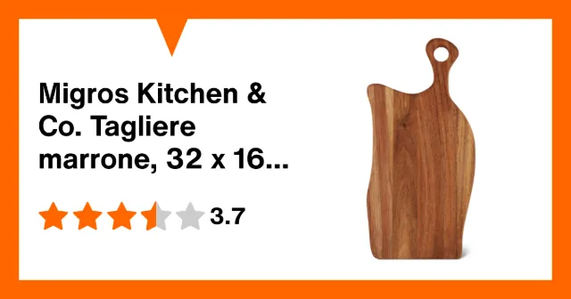Produktbild zu Migros Kitchen & Co. Tagliere marrone, 32 x 16 cm