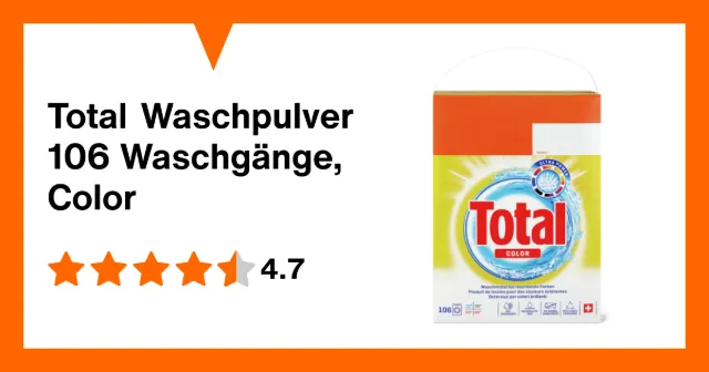 Produktbild zu Total Waschpulver 106 Waschgänge, Color
