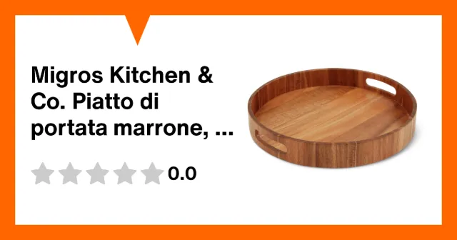Produktbild zu Migros Kitchen & Co. Piatto di portata marrone, 35 x 5 cm