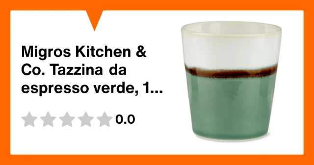 Produktbild zu Migros Kitchen & Co. Tazzina da espresso verde, 180 ml
