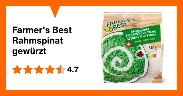 Produktbild zu Farmer's Best Rahmspinat gewürzt