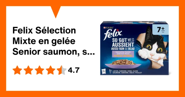 Immagine del prodotto Felix Sélection Mixte en gelée Senior saumon, sardine, bœuf, poulet