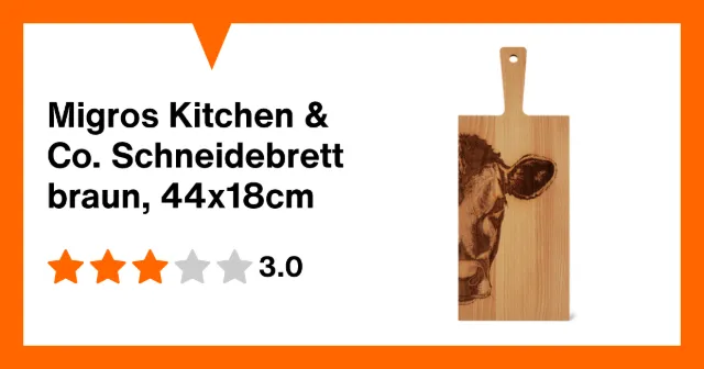 Produktbild zu Migros Kitchen & Co. Schneidebrett braun, 44x18cm