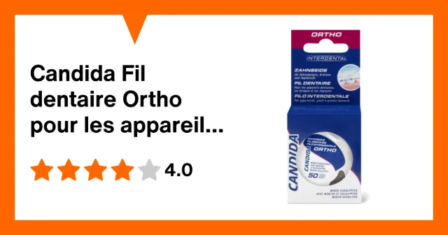 Immagine del prodotto Candida Fil dentaire Ortho pour les appareils dentaires, les bridges et les implants, menthe-eucalyptus