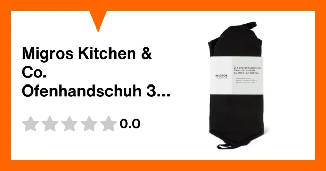 Produktbild zu Migros Kitchen & Co. Ofenhandschuh 30 cm 2er Set schwarz