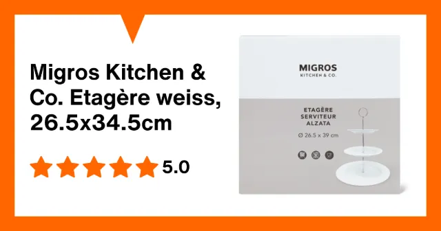 Produktbild zu Migros Kitchen & Co. Etagère weiss, 26.5x34.5cm