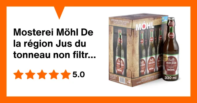 Image du produit Mosterei Möhl De la région Jus du tonneau non filtré, en fût, sans alcool