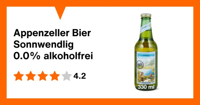 Produktbild zu Appenzeller Bier Sonnwendlig 0.0% alkoholfrei