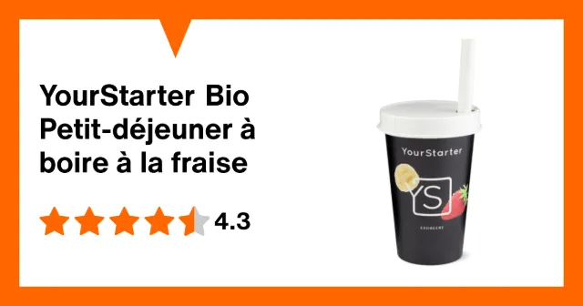 Produktbild zu YourStarter Bio Petit-déjeuner à boire à la fraise