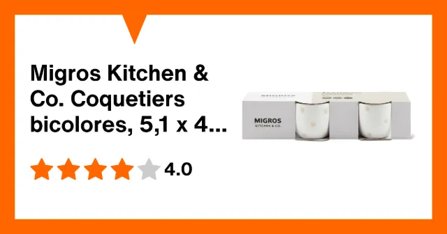 Immagine del prodotto Migros Kitchen & Co. Coquetiers bicolores, 5,1 x 4,5 cm