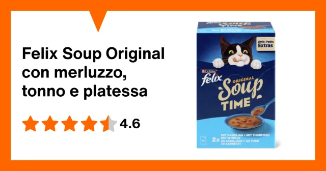 Immagine del prodotto Felix Soup Original con merluzzo, tonno e platessa