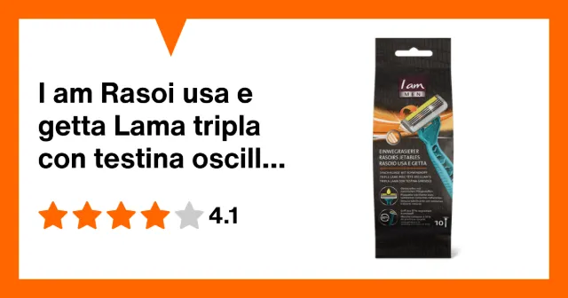 Produktbild zu I am Rasoi usa e getta Lama tripla con testina oscillante