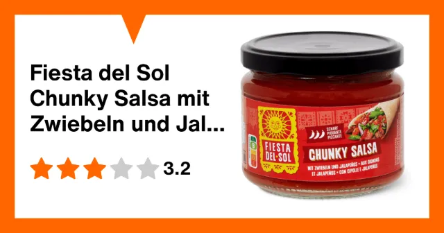 Image du produit Fiesta del Sol Chunky Salsa mit Zwiebeln und Jalapenos, scharf