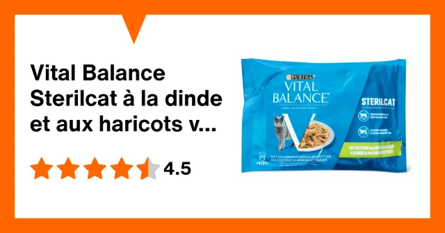 Produktbild zu Vital Balance Sterilcat à la dinde et aux haricots verts