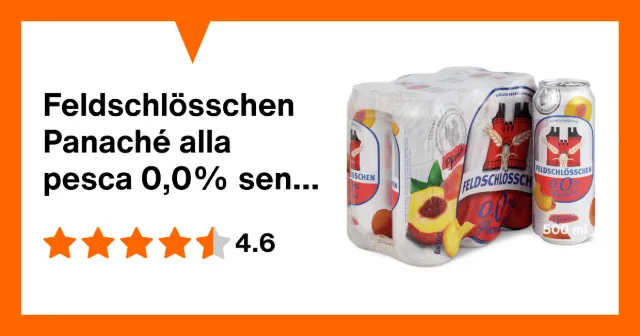 Immagine del prodotto Feldschlösschen Panaché alla pesca 0,0% senza alcol