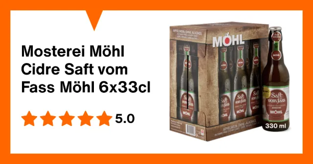 Image du produit Mosterei Möhl Cidre Saft vom Fass Möhl 6x33cl