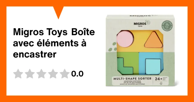 Immagine del prodotto Migros Toys Boîte avec éléments à encastrer