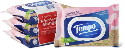 Image du produit Tempo Lingettes Douceur et pureté sans parfum