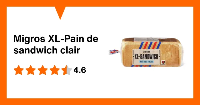 Image du produit Migros XL-Pain de sandwich clair
