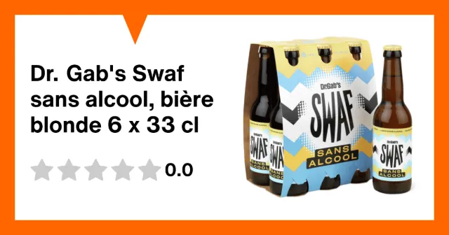 Image du produit Dr. Gab's Swaf sans alcool, bière blonde 6 x 33 cl