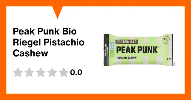 Produktbild zu Peak Punk Bio Riegel Pistachio Cashew