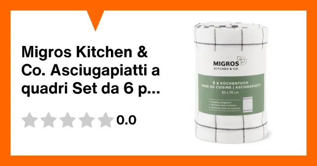 Image du produit Migros Kitchen & Co. Asciugapiatti a quadri Set da 6 pezzi