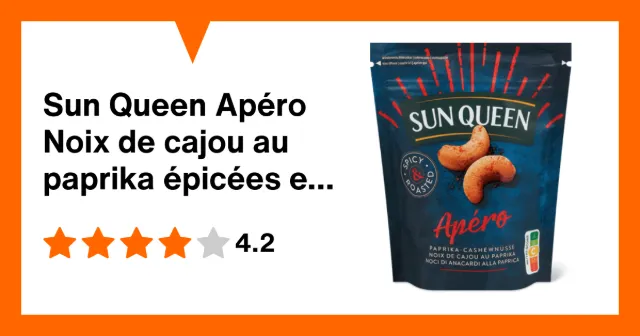 Produktbild zu Sun Queen Apéro Noix de cajou au paprika épicées et grillées