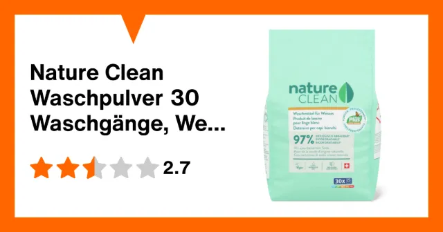 Produktbild zu Nature Clean Waschpulver 30 Waschgänge, Weiss
