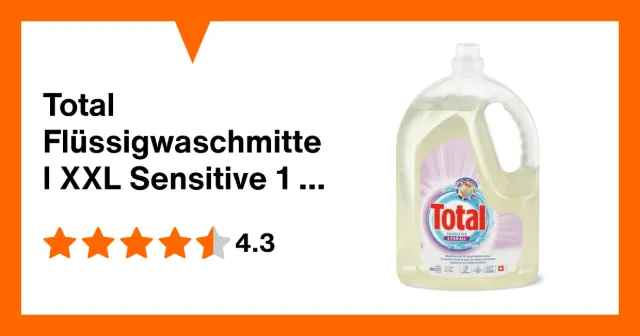 Produktbild zu Total Flüssigwaschmittel XXL Sensitive 1 For all