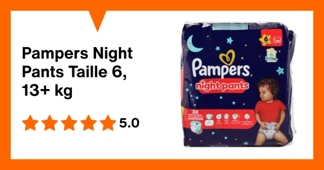 Produktbild zu Pampers Night Pants Taille 6, 13+ kg