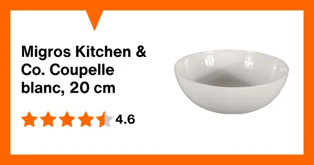 Immagine del prodotto Migros Kitchen & Co. Coupelle blanc, 20 cm