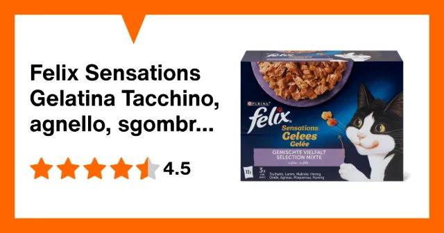 Immagine del prodotto Felix Sensations Gelatina Tacchino, agnello, sgombro, aringa