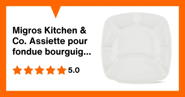 Immagine del prodotto Migros Kitchen & Co. Assiette pour fondue bourguignonne blanc