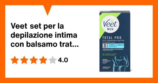 Produktbild zu Veet set per la depilazione intima con balsamo trattante, zone intime sensibili