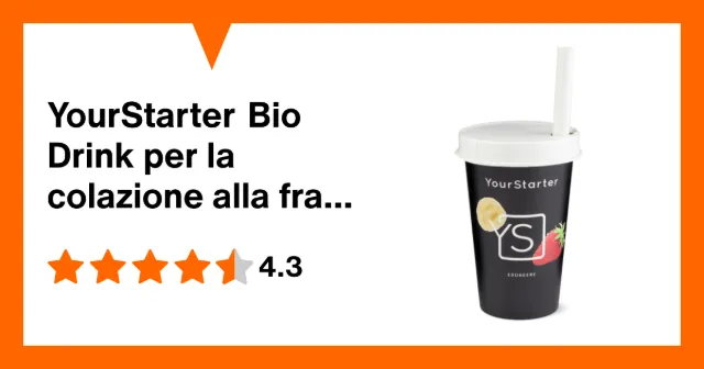 Produktbild zu YourStarter Bio Drink per la colazione alla fragola